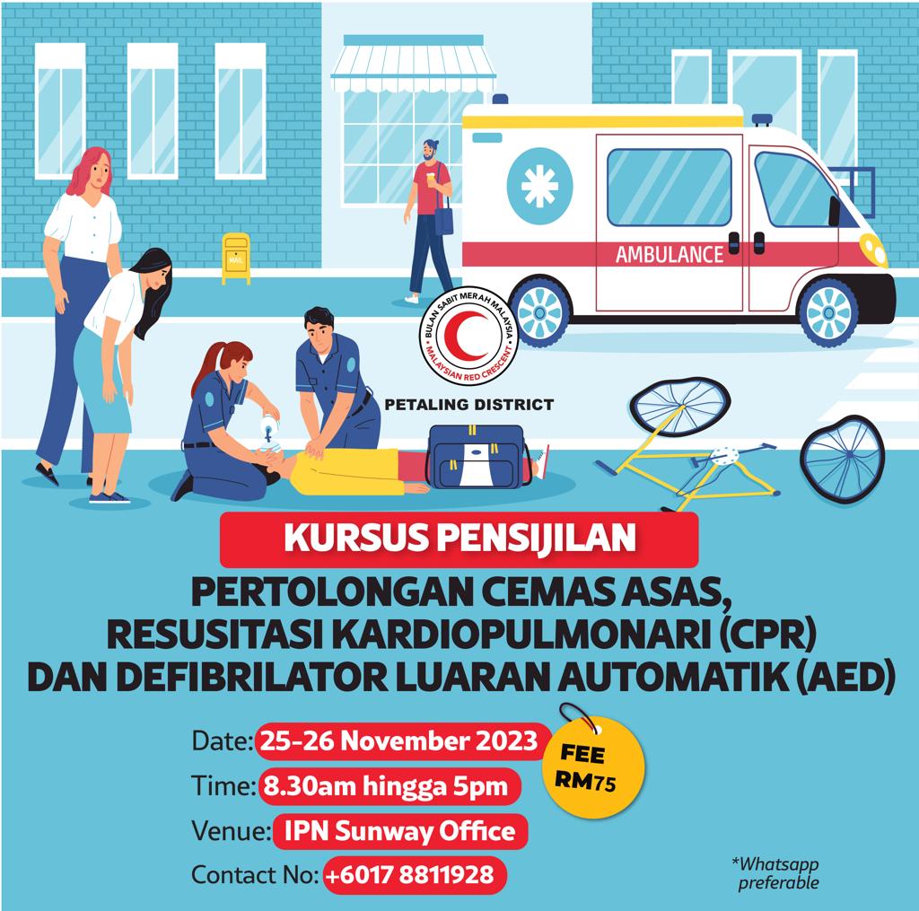 Kursus Pertolongan Cemas Asas Dan Cpr Malaysian Red Crescent Society