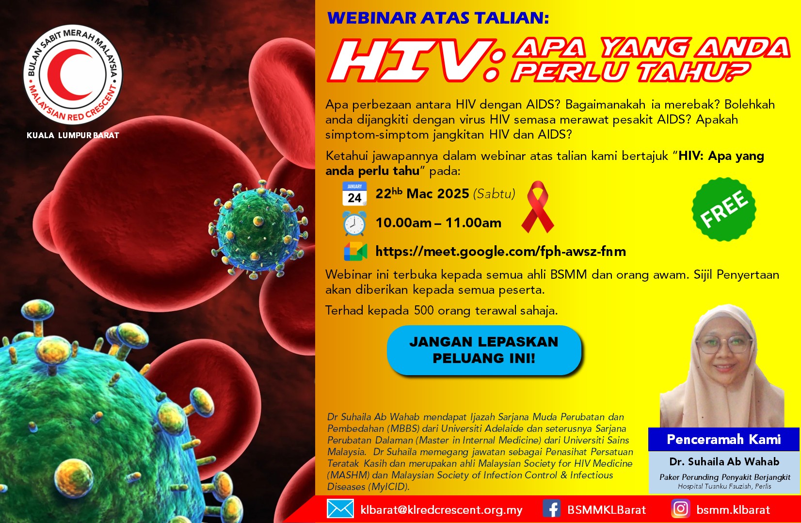 Webinar Atas Talian: HIV - Apa anda perlu tahu? - Malaysian Red ...